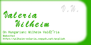 valeria wilheim business card